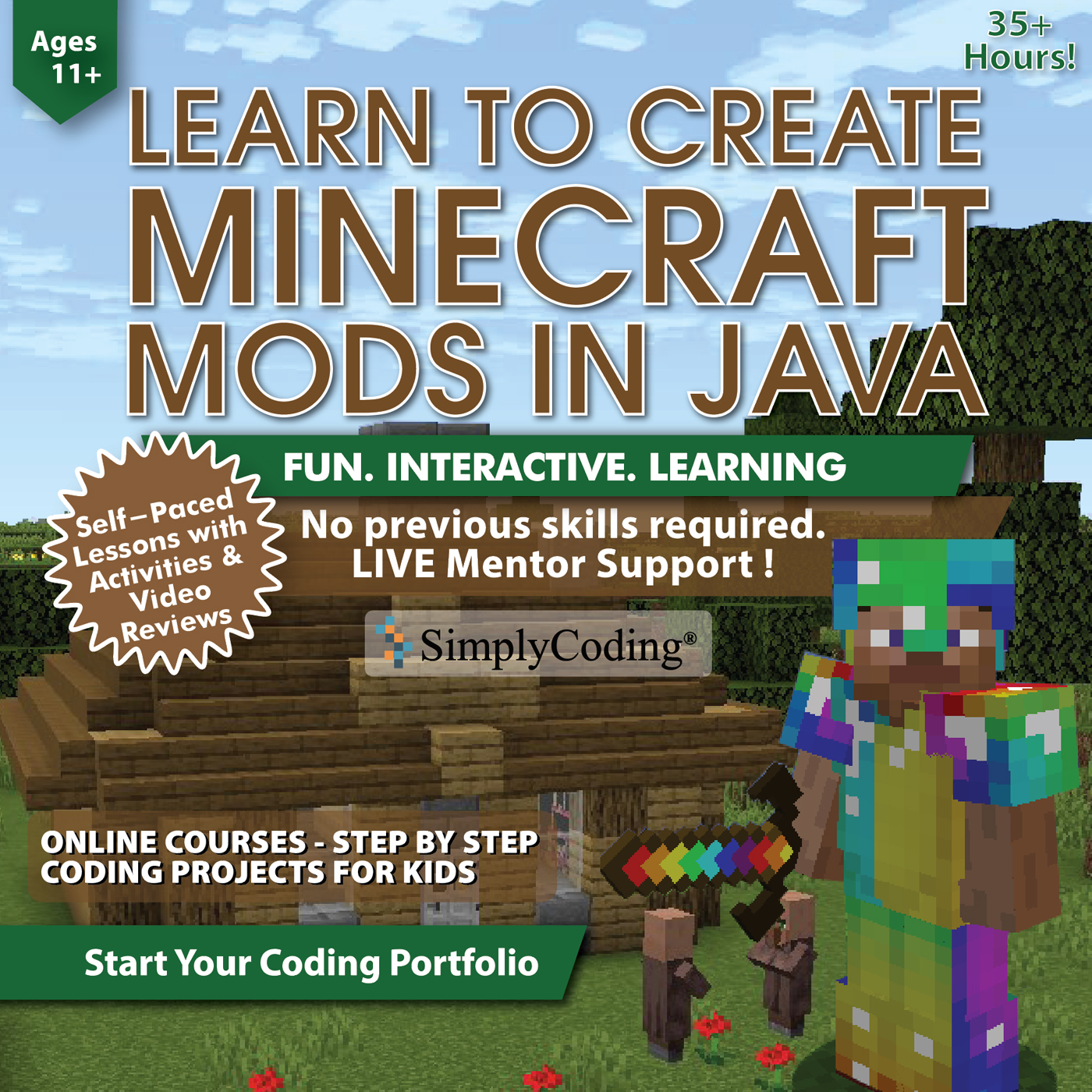 Learn to Create Minecraft Mods in Java Course Age 11+