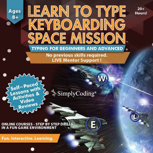 learn to type keyboarding space mission game